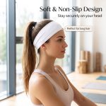 8 Pack Men's Sports Headband,Moisture Wicking Workout Headband, Workout Stretchy Unisex Hairband - Image 21