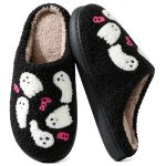 BERANMEY Halloween Slippers for Women Perfect Soft Plush Comfy Warm Slip-On Cute Womens Slippers Indoor Fluffy House Slippers for Women and Men Non-slip Fuzzy Flat Slides - Image 18