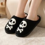 BERANMEY Halloween Slippers for Women Perfect Soft Plush Comfy Warm Slip-On Cute Womens Slippers Indoor Fluffy House Slippers for Women and Men Non-slip Fuzzy Flat Slides - Image 30